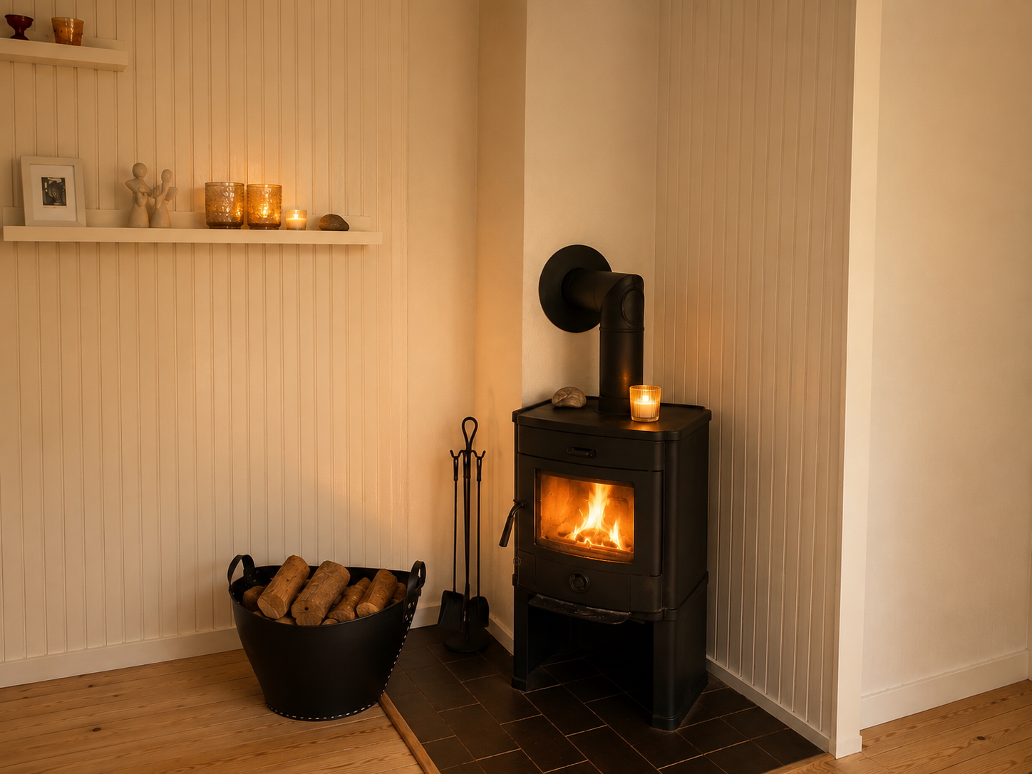 Brændeovn i sommerhus – hygge ved Den Danske Riviera Nordsjælland